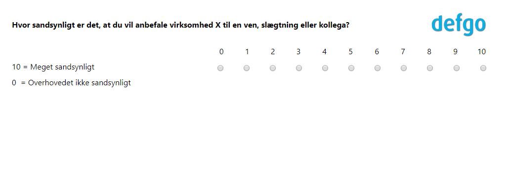 NPS i spørgeskema